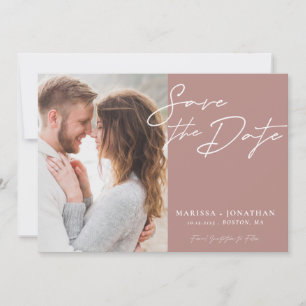 Save The Date Photo Typographie moderne simple