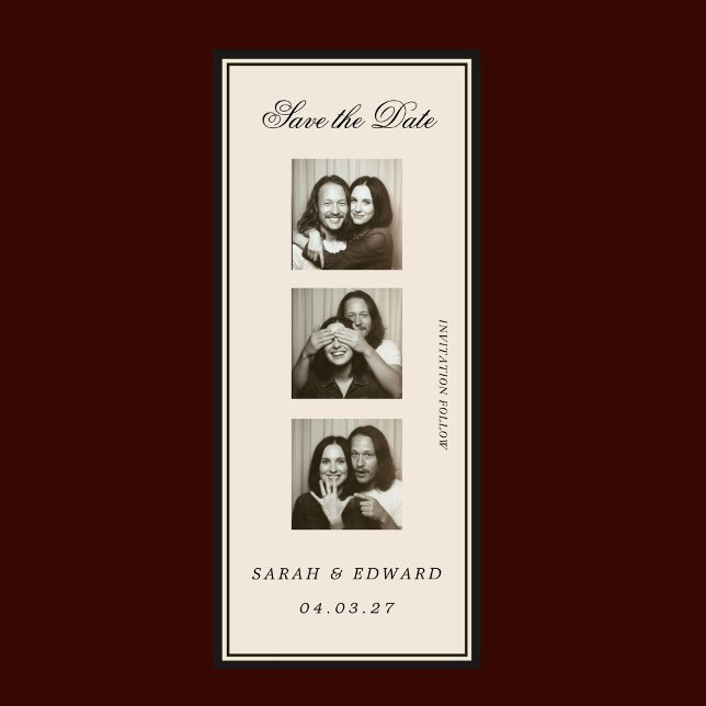 Save The Date Photobooth éditorial vintage  (Créateur téléchargé)