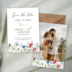 Save The Date Photographie de fleur sauvage boho