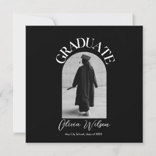 Save The Date Photographie de graduation moderne en noir et blan