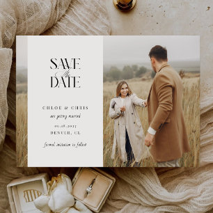 Save The Date Photographie de mariage à calligraphie minimaliste