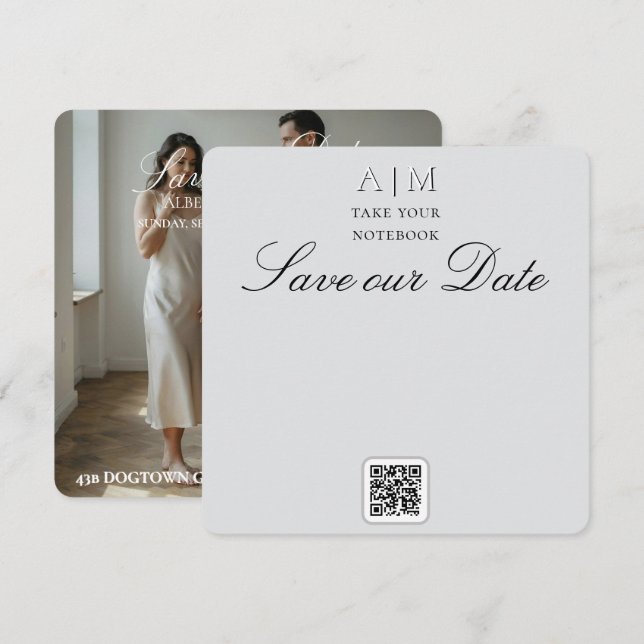 Save The Date Photographie de mariage Great Dane  (Devant / Derrière)