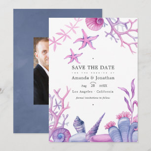 Save The Date Photographie de mariage nautique sur la vie océani