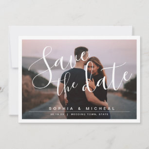 Save The Date Photographie de script simple et moderne enregistr