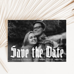 Save The Date Photographie de typographie Blackletter moderne
