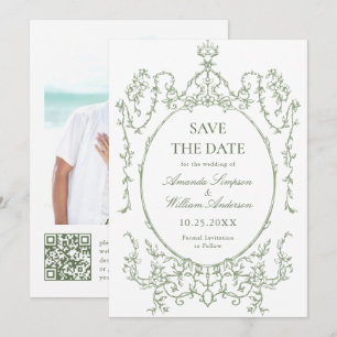 Save The Date Photographie du Mariage vert de l'Orné victorien