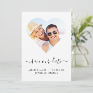 Save The Date Photographie en forme de coeur Mariage Enregistrer