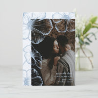 Photographie florale bleu foncé moderne Mariage él
