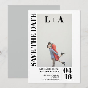 Save The Date Photographie initiale minimaliste moderne et audac