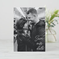 Photographie noir blanc Mariage d'écriture moderne