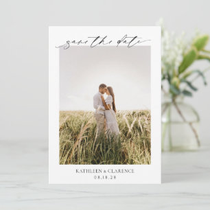 Save The Date Photographie noir et blanc classique Mariage éléga