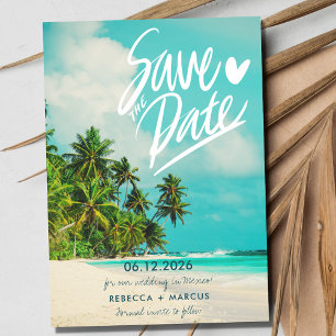 Save The Date Photographie tropicale Plage Destination Mariage
