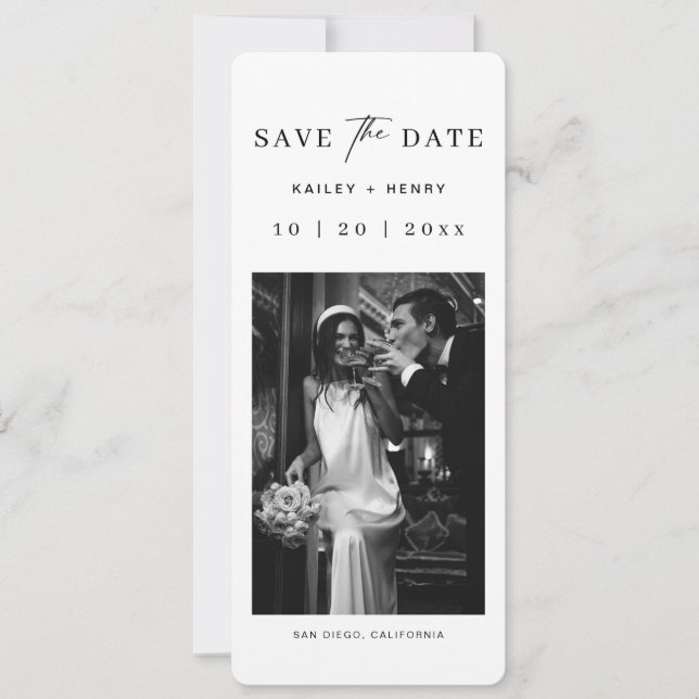 Save The Date Photomaton Mariage Argent Ancien (Devant)