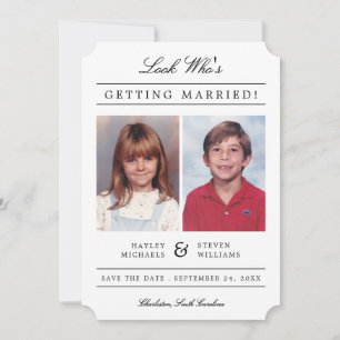 Save The Date Photos Enfants Vieux Classique Style Classic BLA