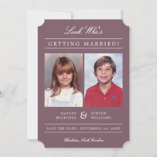 Save The Date Photos Enfants Vieux Classique Style Classic Mau