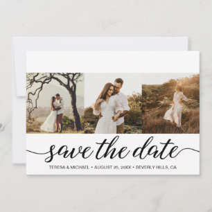 Save The Date Photos personnalisées modernes Minimaliste de mari