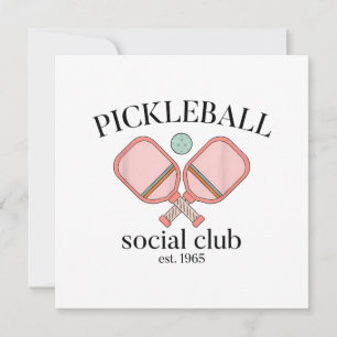 Save The Date Pickle Ball Social Club EST 1965 Hommes Femmes