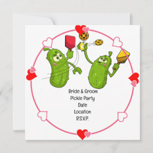 Save The Date Pickleball Enregistrer la date Mariage Drôle invit