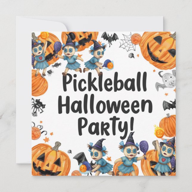 Save The Date Pickleball Halloween (Devant)