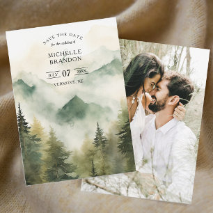 Save The Date Pine Tree Mountain Nature Adventure Photo