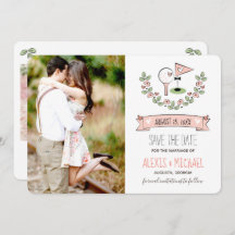 Pink Golf Theme Enregistrer la date