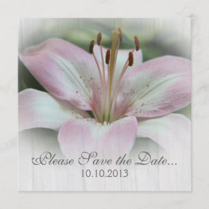 Save The Date Pink Lily Économisez la date