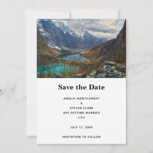 Save The Date Pittoresque Alpine Mountains Mariage photo
