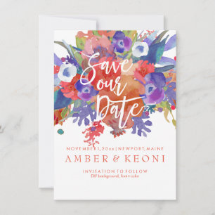 Save The Date PixDezines Enregistrer la date/aquarelle florale/a