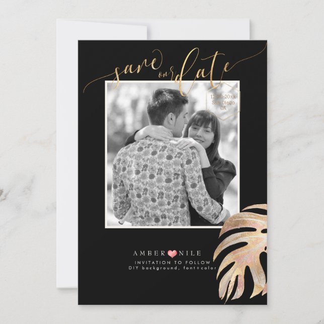 Save The Date PixDezines Enregistrer la date/Botanica Love (Devant)