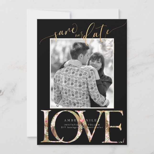 Save The Date PixDezines Enregistrer la date/Botanica Love (Devant)