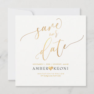 Save The Date PixDezines Enregistrer la date/Faux Gold/do-it-you