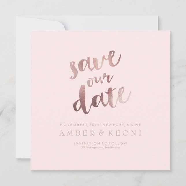 Save The Date PixDezines Enregistrer la date/Rose Gold/do-it-you (Devant)