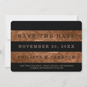 Save The Date PixDezines faux motifs de cuivre en bandes enregis