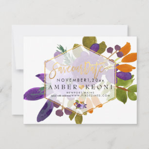 Save The Date PixDezines Fleurs aquarelles Enregistrer la date