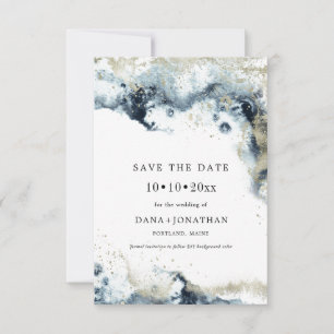 Save The Date PixDezines H2 Waves Mousse Métallique Enregistrer