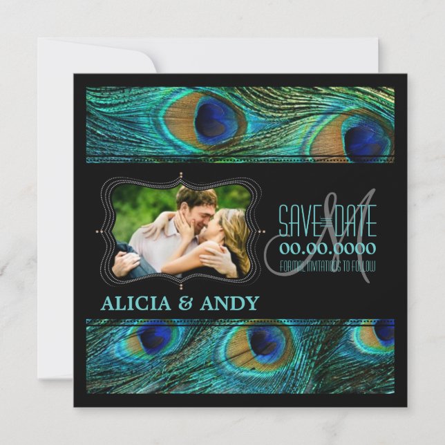 Save The Date PixDezines paon/événements do-it-yourself+arrière  (Devant)