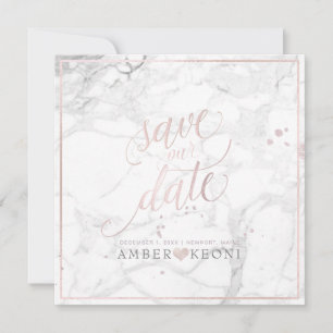 Save The Date PixDezines SAVE DATE BLUSH PINK FUN SCRIPT+MARBLE