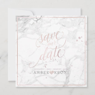 Save The Date PixDezines SAVE DATE BLUSH PINK FUN SCRIPT+MARBLE