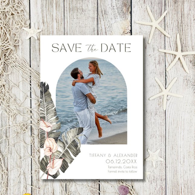 Save The Date Plage de la côte Photo de la mer Mariage (Coastal Seaside Photo Beach Wedding Save The Date)