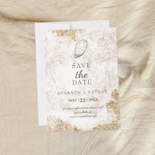 Save The Date Plage d'huîtres minimaliste moderne
