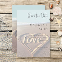 Plage moderne avec Coeur Vellum Style Mariage