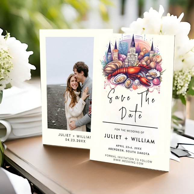 Save The Date Plage Océan Été Nouvelle-Orléans Mariage (Créateur téléchargé)