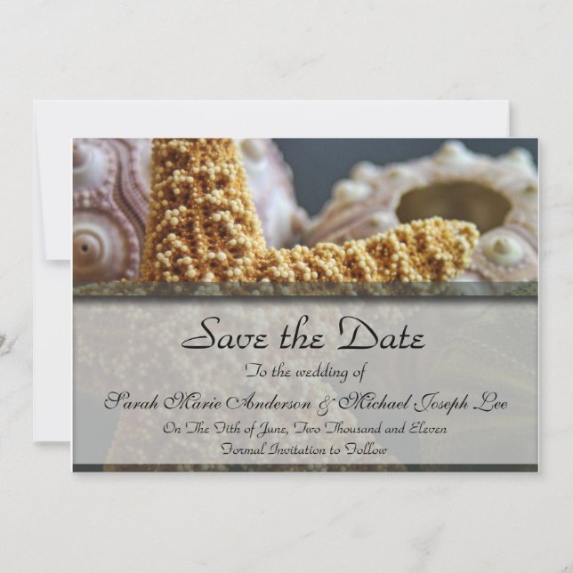 Save The Date Plage thème Enregistrer l'Invitation de date (Devant)