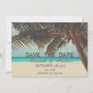 Save The Date Plage, Tropical, Mariage de palmiers Enregistrer l