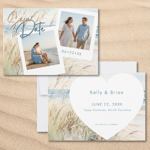 Save The Date Plage Watercolor de la mer moderne