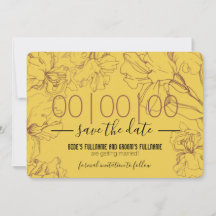 Plan floral en Mariage Jaune de moutarde BG