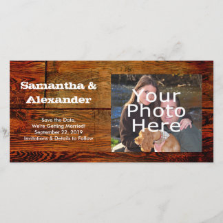 Save The Date Planche en bois huilé Faux Personnalisé Personnali