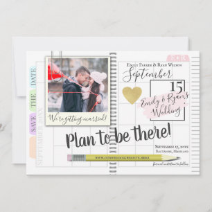Save The Date Planifiez d'être là Bullet Journal Calendrier phot