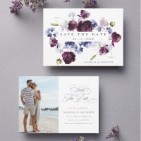 Plum violet & Indigo bleu Mariage floral photo