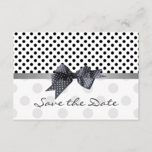 Save The Date Poche noir et blanc point Enregistrer le Mariage d